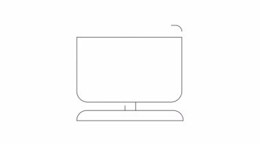 Çevrimiçi aşçılık sınıfı ikonunun basit bir animasyonu, bir el, pan ve monitör içeriyor. Aşçılık siteleri ve eğitim içeriği için mükemmel.