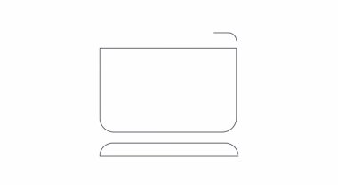 Bilgisayar ekranında boya rulosu alan bir elin basit bir animasyonu çevrimiçi tasarım yardımını sembolize ediyor..