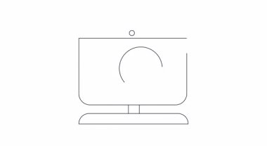 Bir bilgisayar ekranında bir ok tarafından delinen, bir arama simgesi tarafından büyütülen, çevrimiçi aşkı aramayı sembolize eden bir kalp görüntülenir..