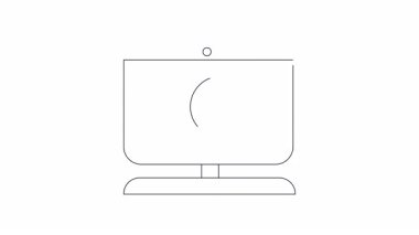 Bir bilgisayar ekranı, online uçuş arama ve seyahat planlamasını temsil eden bir uçak simgesini büyüteç altında gösterir.