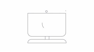 Tıbbi haçın üzerinde büyüteçle çevrimiçi tıbbi araştırma ve sağlık teknolojisini temsil eden bir bilgisayar ekranının animasyonu..