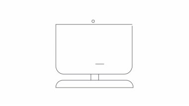 Bilgisayar ekranındaki alışveriş arabasına eklenen bir ürünün çevrimiçi alışverişi temsil eden basit bir animasyonu.