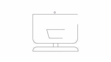 Çevrimiçi alışverişi temsil eden bir askı ve alışveriş arabasını gösteren basit bir bilgisayar çizimi.