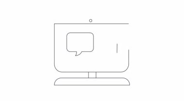 Bir bilgisayar ekranında sohbet baloncukları gösteriliyor, çevrimiçi iş iletişimini ve finansal tartışmaları sembolize ediyor. Dijital etkileşim ve e-ticaret kavramlarını resmetmek için ideal.