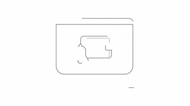 Bildirim simgesini gösteren bir masaüstü bilgisayarının basit bir canlandırması, uyarıları veya anımsatıcıları göstermek için mükemmel.