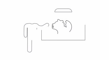 Sunucu, mali sorunları veya tasarruf sıkıntılarını simgeleyen, beyaz tahtadaki kırık domuz kumbarasına işaret ediyor..