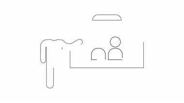 Sevgi ve ilişkileri sembolize eden, bir çift ve bir kalple tahtayı temsil eden basit bir çizim..