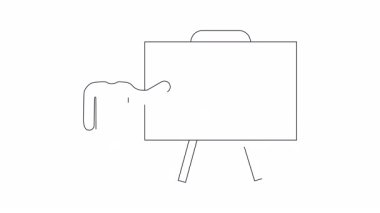 Takım çalışması ve liderlik üzerine basit bir sunum çizimi, iş kavramları ve motivasyon temaları için mükemmel.