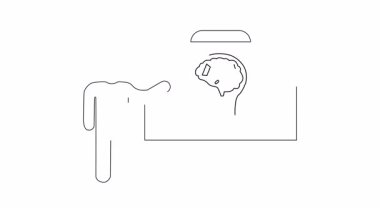 Zihinsel sağlık ve psikolojik kavramlara odaklanan bir kişinin basit bir çizimi. Eğitim ve farkındalık kampanyaları için ideal.