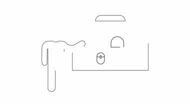 Bir çevrimiçi sunumu temsil eden basit bir simge, eğitim veya iş teknolojisi içeriği için ideal. Temiz ve minimalist tasarım.