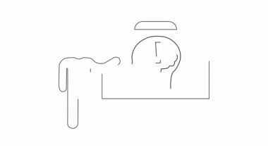 Fikir sunan bir kişinin basit bir çizgi çizimi, beyaz tahtada ünlem işareti olan bir beyin tarafından temsil ediliyor..