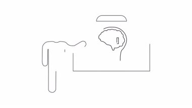 Basit bir çizim, bir kişinin kafasının içindeki klasik bir bina tarafından temsil edilen ve eğitimi ve öğrenmeyi sembolize eden bir bilgi kavramını sunduğunu gösteriyor..