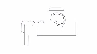 Entelektüel kapasitenin ve dehanın sembolik bir temsili, içinde elmas olan bir kafa diyagramı sunan bir kişi tarafından canlandırılmış..