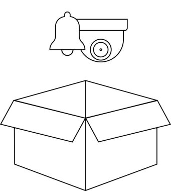Bilgilendirme zili olan bir güvenlik kamerası paketi izler, güvenli teslimatı sağlar ve herhangi bir aktiviteye karşı uyarır..
