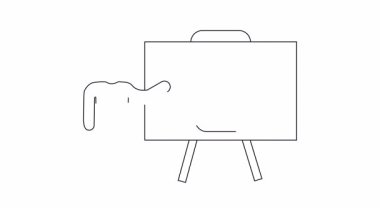 Yapay zeka üzerine bir sunum. İçinde beyin gösteren mobil bir cihaz var. Teknoloji, bilim ve iş içeriği için mükemmel.