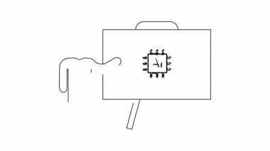 Yapay zeka üzerine bir sunum, entegrasyonunu ve mobil cihazlardaki uygulamalarını gösteriyor. Mobil teknolojide yapay zekanın geleceğini araştırıyoruz..