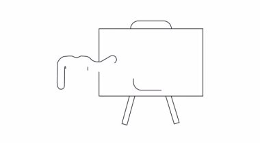 Bir yemek uygulaması hakkında sunum yapan kişinin basit bir tasviri, eğitici veya öğretici içerik için ideal.