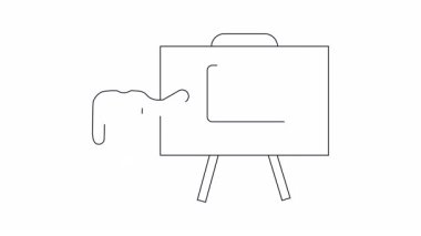 Bir sunucu, modern lojistik ve teknoloji entegrasyonunu gösteren bir dizüstü bilgisayarın yanında duruyor..