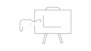 Bir ürünü online olarak sunan kişinin basit bir çizgisi çizimi, iş sunumları veya eğitim materyalleri için mükemmel.