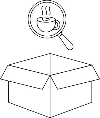 Bir büyüteç, açık bir kutunun üstündeki dumanı tüten bir kahve bardağına odaklanır ve mükemmel bir bira arayışını sembolize eder..