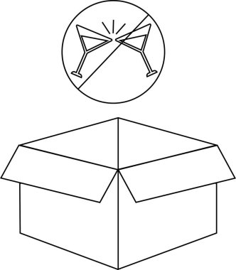 Kutlama tostu olan açık bir kutu hediyeleri, özel durumları ve teslimatları sembolize ediyor..