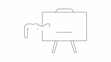 İşbirlikçi bir toplantıyı gösteren basit bir dizüstü bilgisayar çizimi. Takım çalışması ve iletişim kavramlarını resmetmek için ideal.