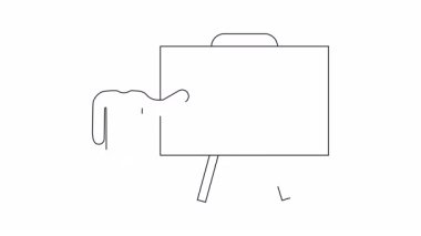 El ve alışveriş arabası ikonunun yer aldığı bir sunum, e-ticareti ve çevrimiçi alışveriş kavramlarını sembolize ediyor.