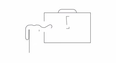Bir alışveriş arabasını beyaz tahtada ünlem işareti ile sunan bir kişinin basit bir çizgi çizimi, potansiyel sorunları veya önemli noktaları vurguluyor..