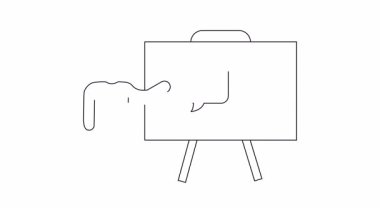 Bir sunum panosunda fiyat etiketi ve dolar işareti sunan bir kişinin ana hatları..