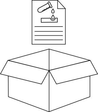 Açık bir kutunun üzerine aşındırıcı bir madde uyarısı etiketi yerleştirilir. Bu da içeriğin tehlikeli olabileceğini gösterir..