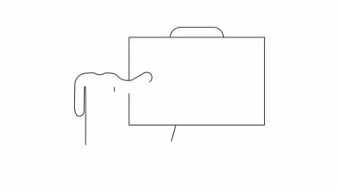 Bir iş toplantısı, eğitim oturumu ve bilgilendirme zilini gösteren bir sunum ikonu animasyonu. Şirket videoları ve eğitim içeriği için mükemmel.