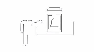 Bildirim çanı simgesiyle sunum yapan bir kişinin basit bir çizgi çizimi.