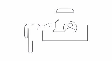 Bildirimler ve kullanıcı profilleri üzerine minimalist bir şekilde resmedilen basit bir sunum taslağı.