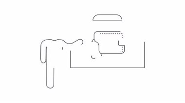 Cüzdan güvenliği ve bildirimleri hakkında bir sunum gösteren basit bir çizgi çizimi, eğitim veya bilgi içeriği için idealdir.