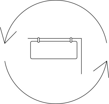 Bir döner işaretin basit bir vektör gösterimi, iş reklamcılığı, promosyon için ideal, veya statü değişikliğini gösteren.