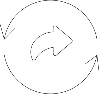 Dönüşü, yenilenmeyi ve sürekli süreçleri sembolize eden dairesel bir oku temsil eden basit ama güçlü bir ikon. Döngüleri ve dönüşümleri temsil etmek için ideal.
