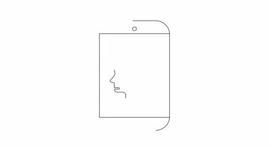 Mezuniyet şapkası takmış bir beyin eğitim uygulamalarını ve öğrenmeyi temsil eden minimalist bir animasyon..