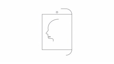 İnsan kafasının içindeki dronu gösteren kavramsal bir illüstrasyon akıllı bir telefonla teknoloji ve yeniliği temsil ediyor..