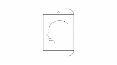 Bir beyin simgesini haçla gösteren akıllı telefon, dijital detoks konseptini sembolize ediyor ve ekran süresini azaltıyor.