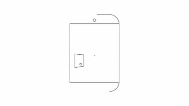 Sağlık hizmetleri sunan, tıbbi yardım ve çevrimiçi istişareler için mükemmel bir mobil uygulama çizgisi çizimi.