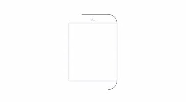 Telefon ekranında uçak tutan bir elin canlandırılmış simgesi. Seyahat uygulamaları, rezervasyon hizmetleri ve havacılık ile ilgili içerik için mükemmel.