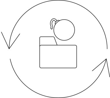 Bu simge bir bilgisayar dizinini etkileyen virüs ya da kötü amaçlı yazılım gibi tehlikeli bir durumu temsil ediyor..