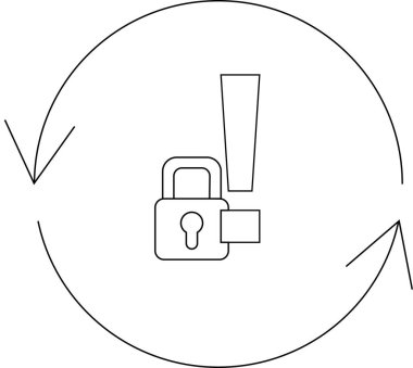 Dairesel okları olan güvenlik kırılganlığı uyarısı simgesi, kırılganlığı gidermek için güncelleme veya yama ihtiyacını gösterir.