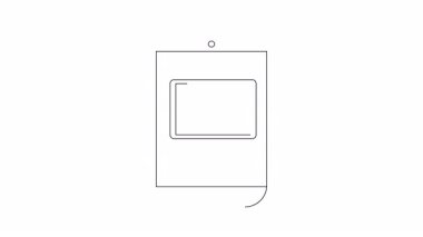 Çevrimiçi kıyafet alışverişi için mobil uygulama simgesinin minimalist bir animasyonu. Modern görünüş için temiz çizgiler ve basit tasarım..