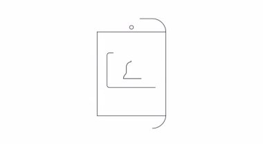 Bildirim simgesini gösteren bir akıllı telefonun döngüsel animasyonu. Teknoloji ve iletişim temaları için temiz, minimalist tasarım.