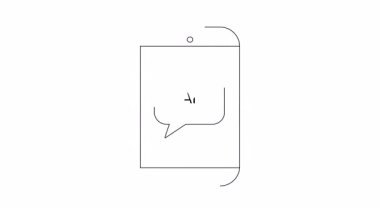 Yapay zeka çipli akıllı telefonun kavramsal çizimi gelişmiş mobil iletişimi ve yapay zeka entegrasyonunu simgeliyor..