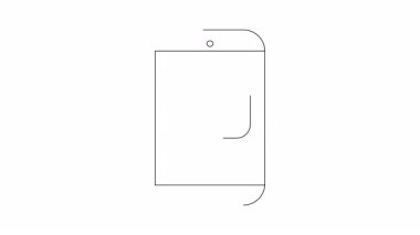 Akıllı telefondan küresel iletişimi gösteren basit bir çizgi sanat animasyonu. Teknoloji, iletişim ya da küresel iş kavramları için mükemmel.