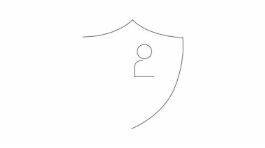 Fare imlecini koruyan bir kalkan içeren animasyon siber güvenlik konsepti. Çevrimiçi güvenlik ve veri koruması için ideal.