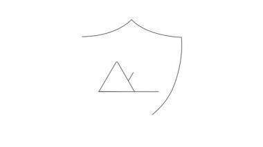 Temiz ve minimalist bir dağ kalkanı logosu. Güvenlik şirketleri, açık hava markaları ya da güçlü ve güvenilir bir imaj arayan işletmeler için mükemmel..