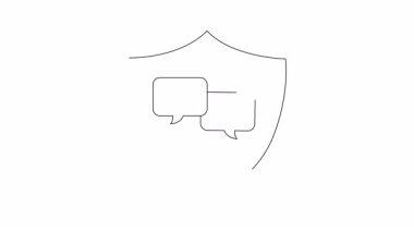 Mali ve zaman yönetimi güvenliğini sembolize eden zaman ve parayı koruyan bir kalkan gösteren kavramsal bir animasyon. İş, finans ve kişisel kalkınma içeriği için ideal.